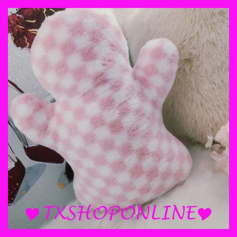 💗👻Pink ghost shaped sherpa plush throw pillow👻💗